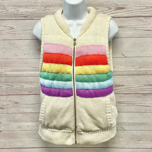 Wildfox Jackets & Blazers - Wildfox Couture Rainbow TDB Zipper Vest Rare!